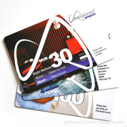 Pre-paid Scratch Card with 0.3 to 0.76mm Thickness, Various Effect Available